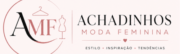 Logo do Achadinhos Moda Feminina com as iniciais AMF nas cores rosa e preto